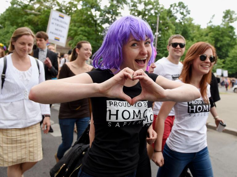 LGBT kogukond Riias oma õiguste nimel protestimas.