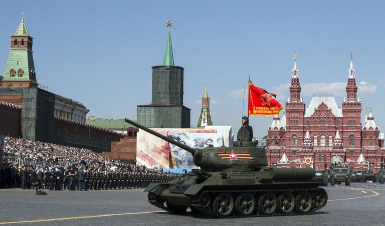 Tank T-34 võidupüha paraadil Moskvas 2016. aasta 9. mail.