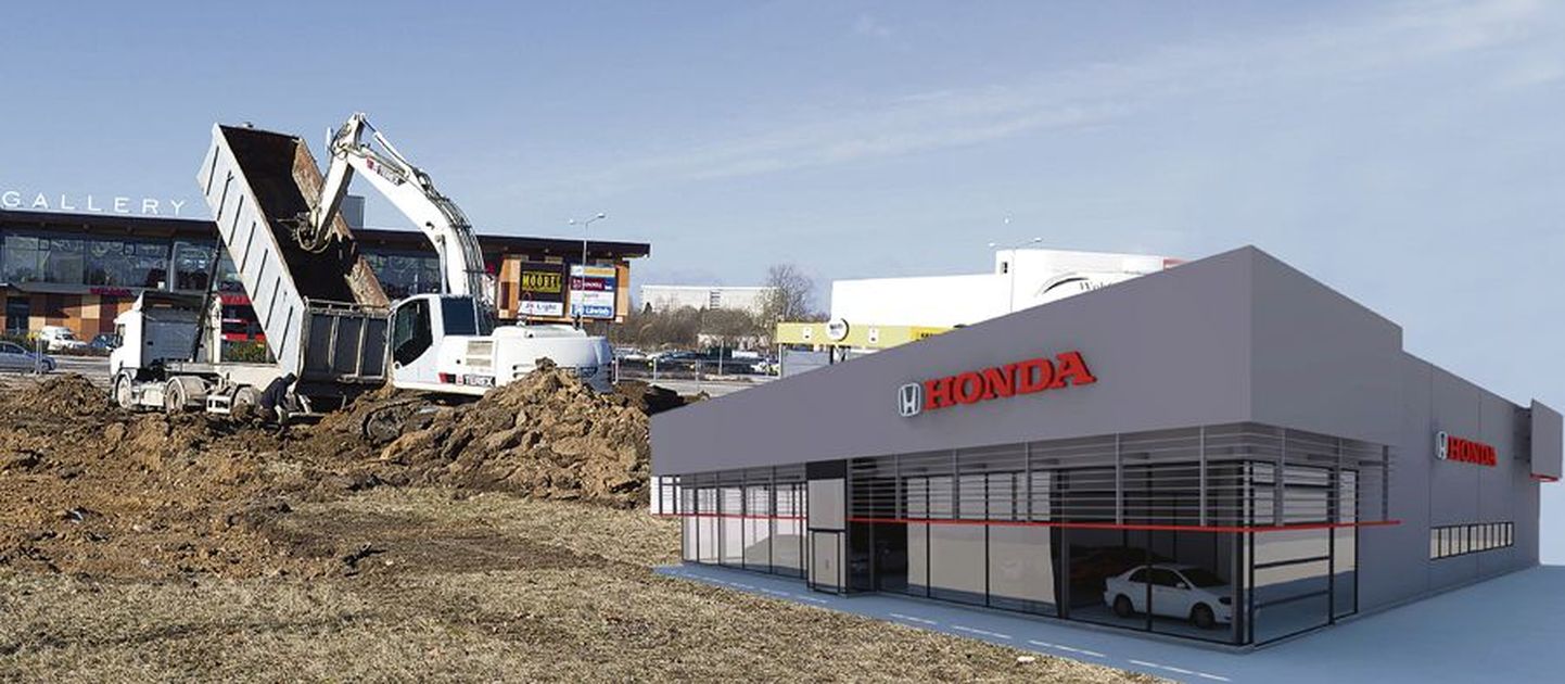 Eelmise nädala lõpus võeti osaühingu Lavo Kaubandus maatükil Tallinna ja Leola tänava ristumiskohas maha puud ja põõsad ning alustati ehituse ettevalmistamist pinnasetöödega. Suvel peab selles kohas uksed avama uus Honda esindus.