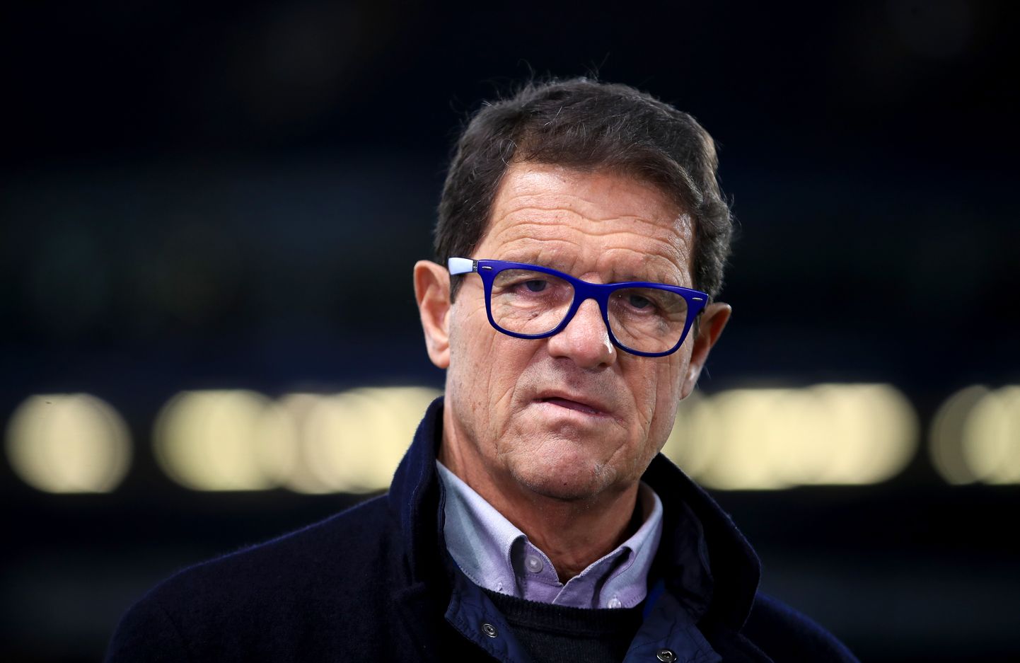 Fabio Capello at the ground ahead of the game