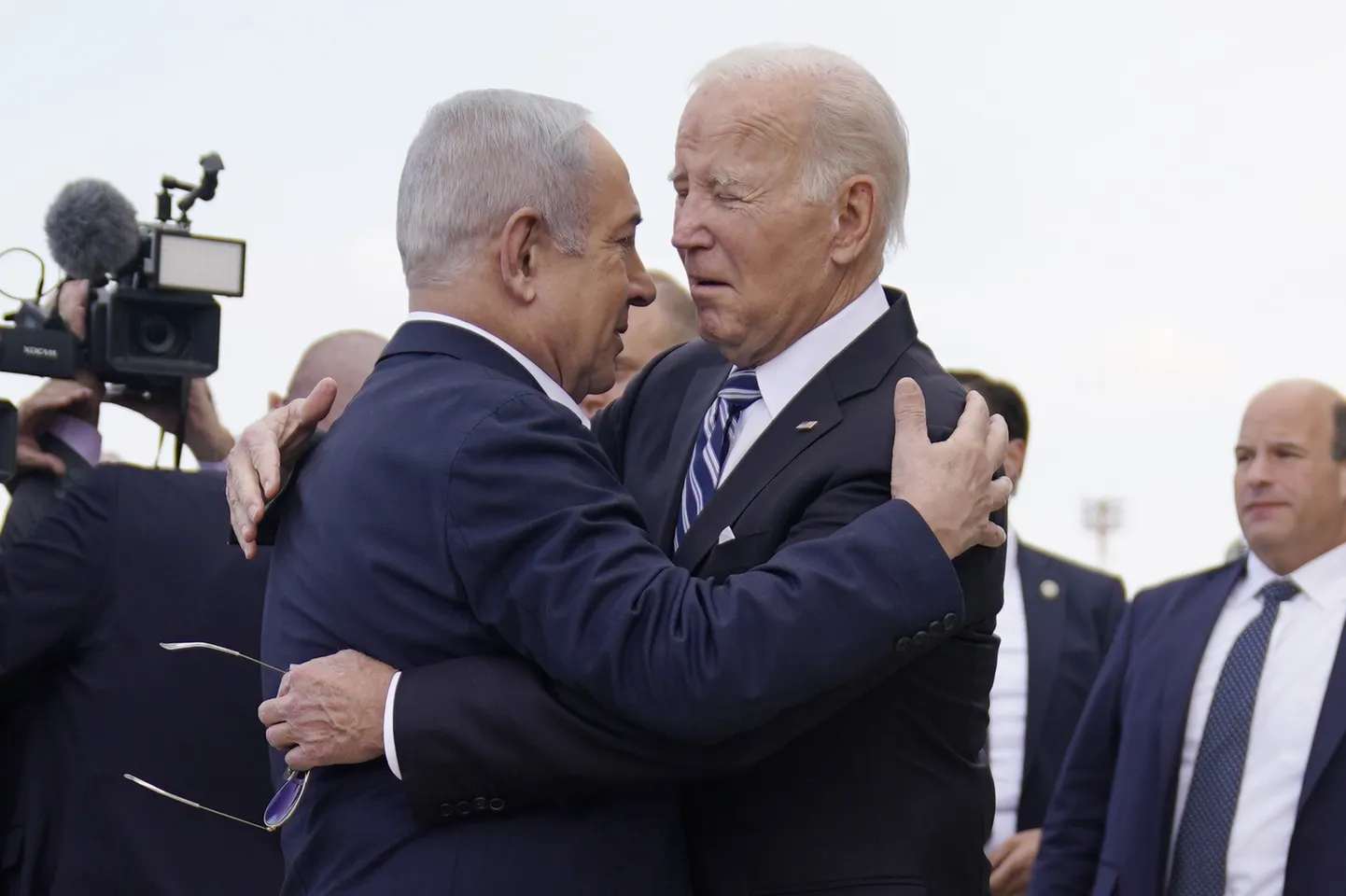 USA president Joe Biden ja Iisraeli peaminister Benjamin Netanyahu kohtumas Tel Avivis 18. oktoobril 2023.