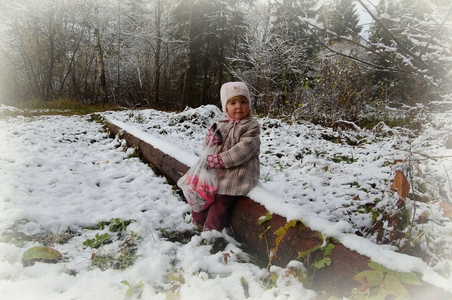 Saadame teile väikese Steisy pildi, kus ta läheb päkapikkudele metsa vastu. Steisy on kahe aasta ja kolme kuu vanune Helme valla tüdruk.