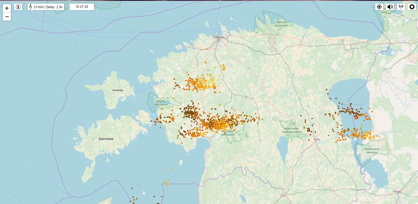 Äikesevihmad on jõudnud Pärnumaale.