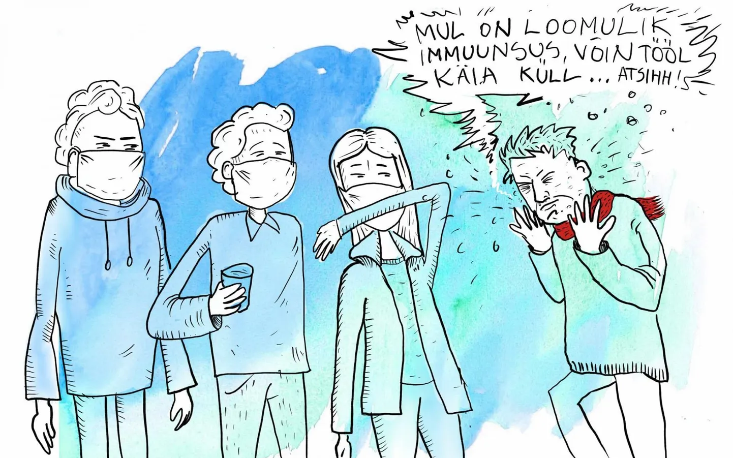 Haigustunnuste korral tasub koju jääda, et mitte nakatada kaasinimesi.