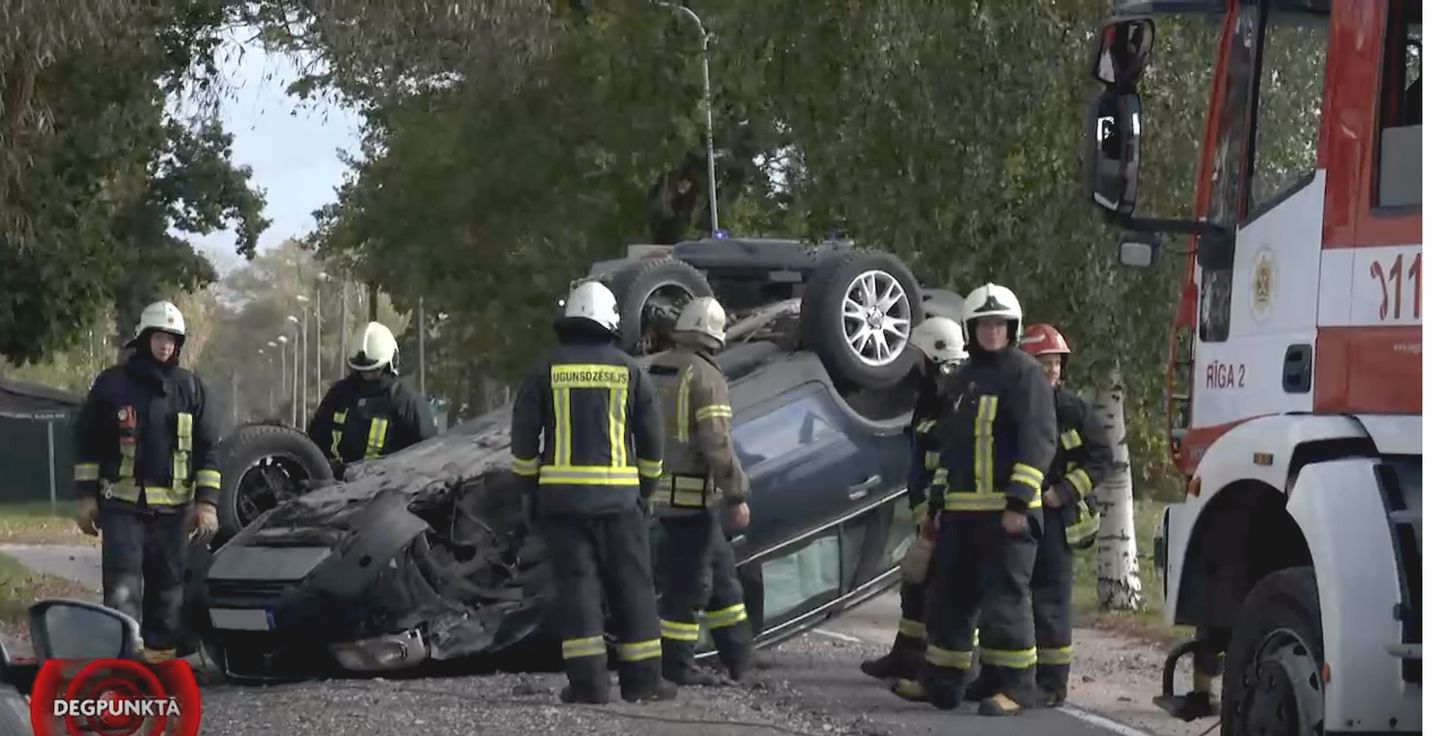 Volvo avārija Mārupē