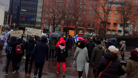 В Финляндии на акции протеста задержали 20 человек