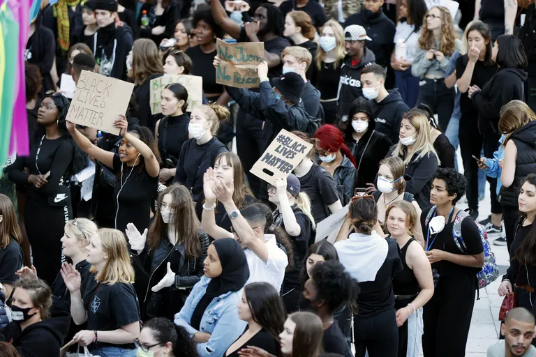 Black Lives Matter protest Rootsis Stockholmis.