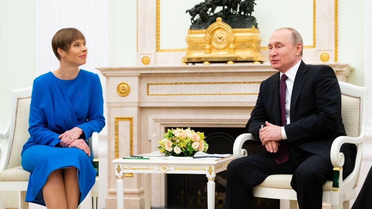 Kersti Kaljulaid ja Vladimir Putin.