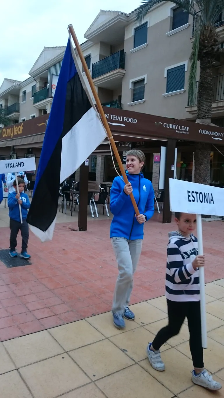 Eesti esindus MMi avaparaadil. / Eve Talts / Los Alcazares