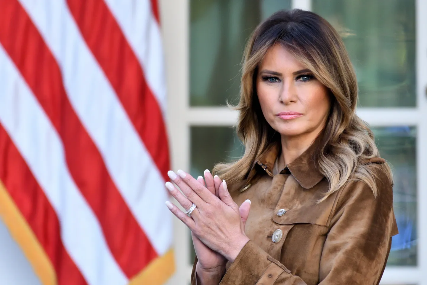 Melania Trump Valge Maja roosiaias novembris 2019.