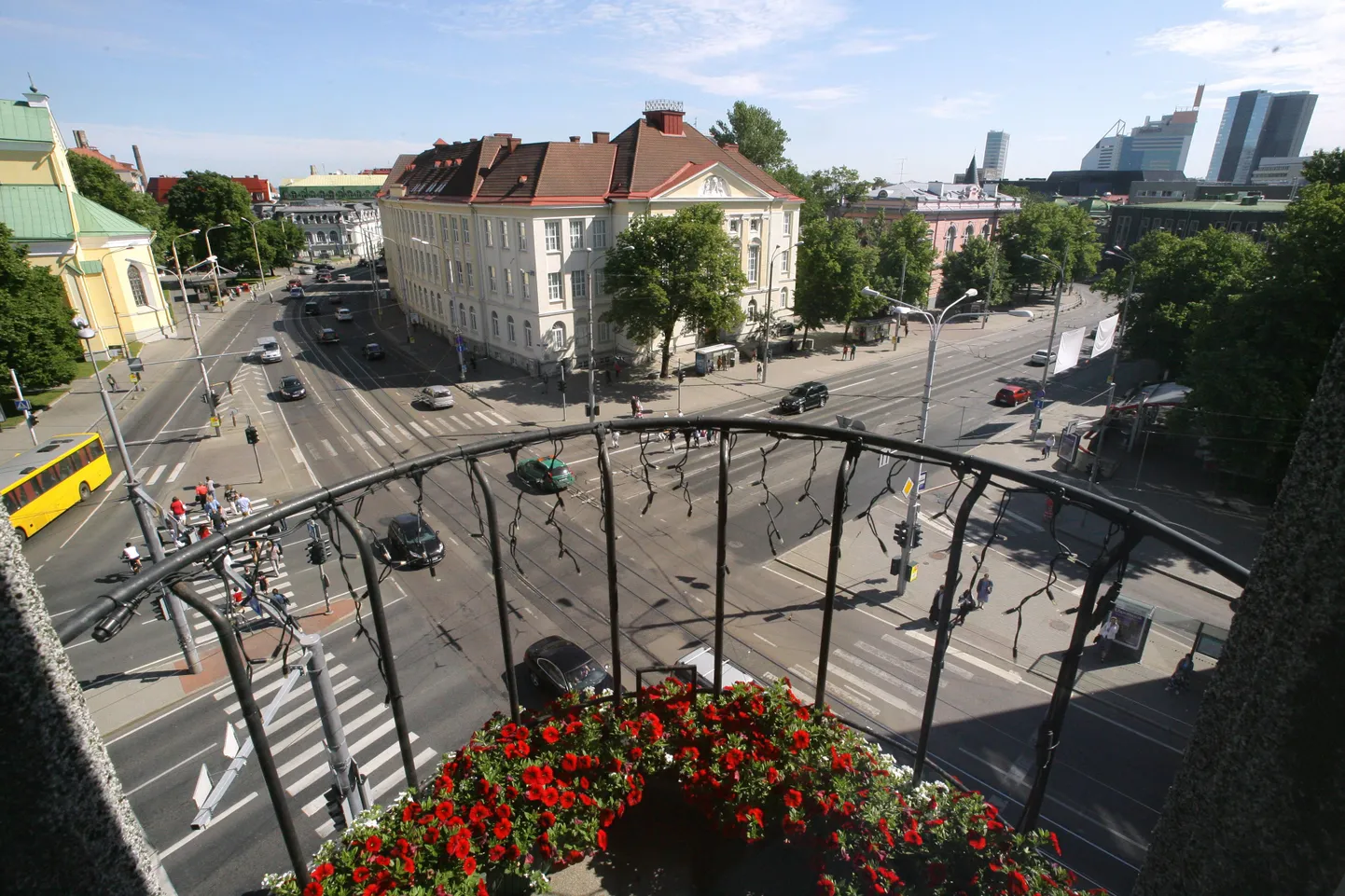 Vaade Hotel Palace'i rõdult.