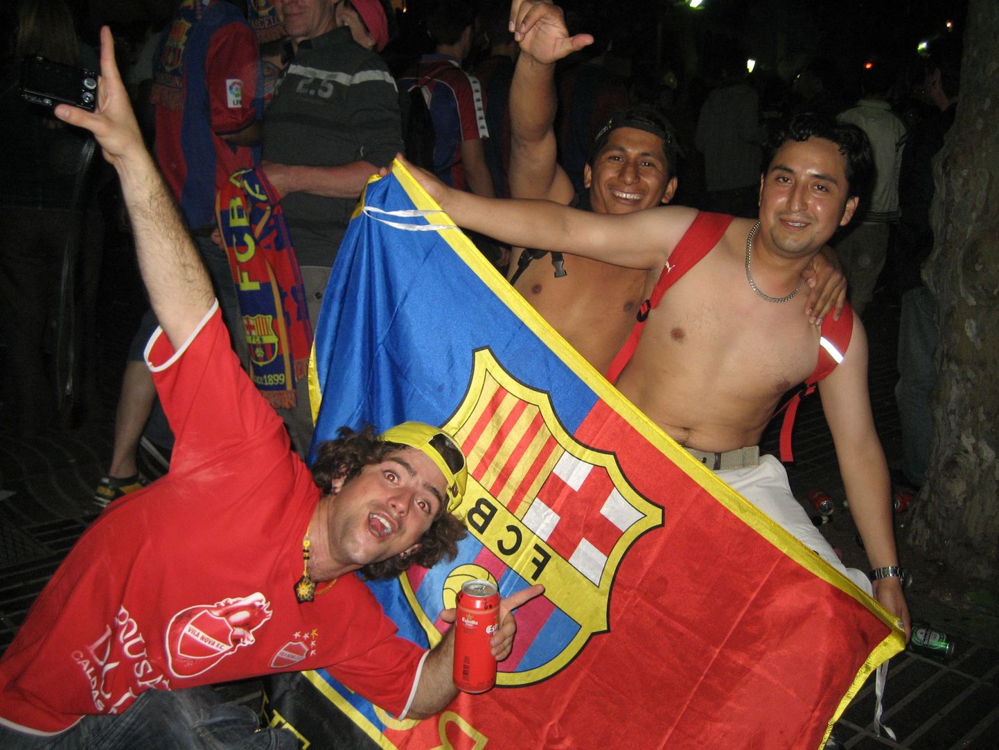 FC Barcelona õnnelikud fännid.