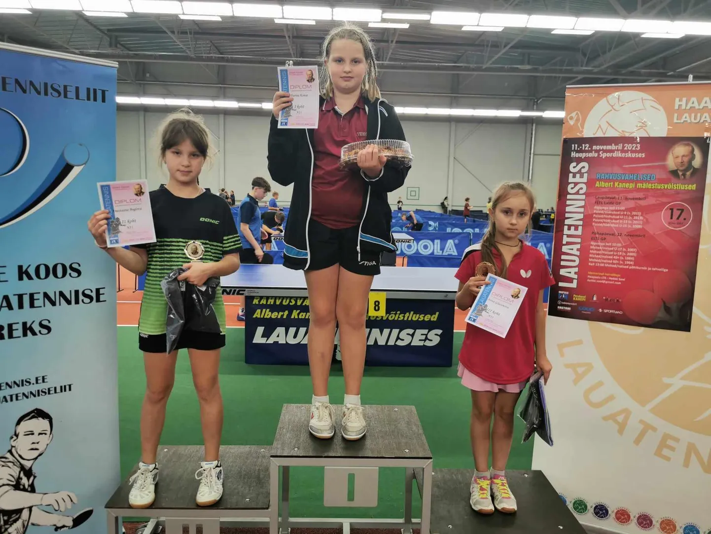 Aseri SK mängija Darina Konsa võitis kuni 11-aastaste tüdrukute seas esikoha.