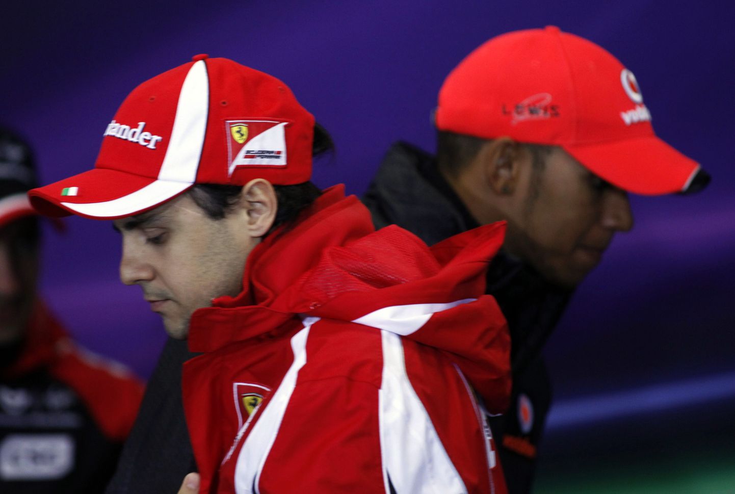 Felipe Massa (vasakul) ja Lewis Hamilton.