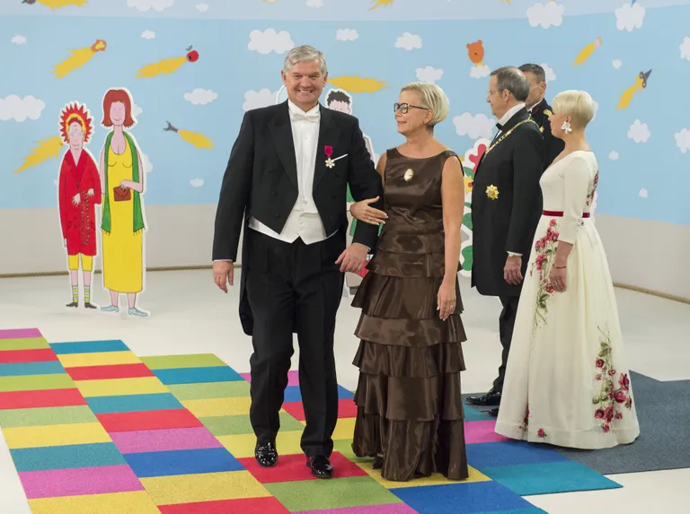 Spordi- ja meediategelane Raul Rebane ja Epp Rebane. Foto: presidendi kantselei