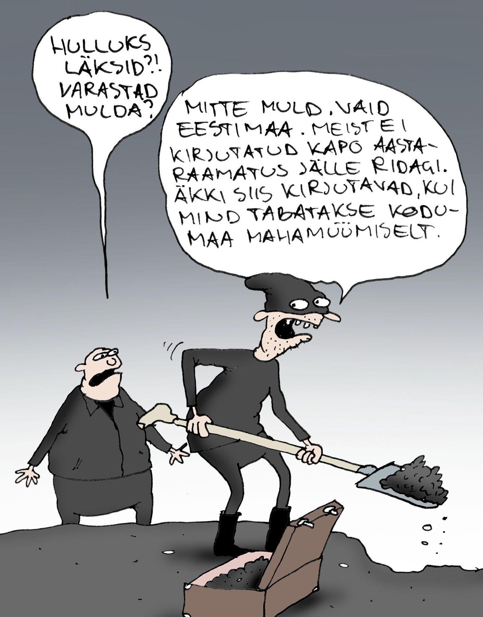 Vaenlased Eesti maad maha müümas.