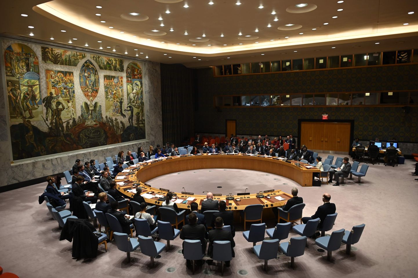 ÜRO Julgeolekunõukogu saal.