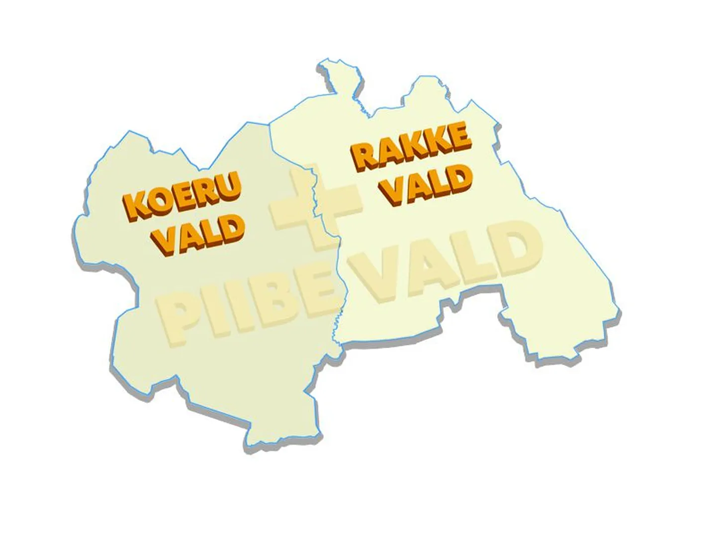 Nii näeks välja Rakke ja Koeru ühinemisel tekkiv Piibe vald.