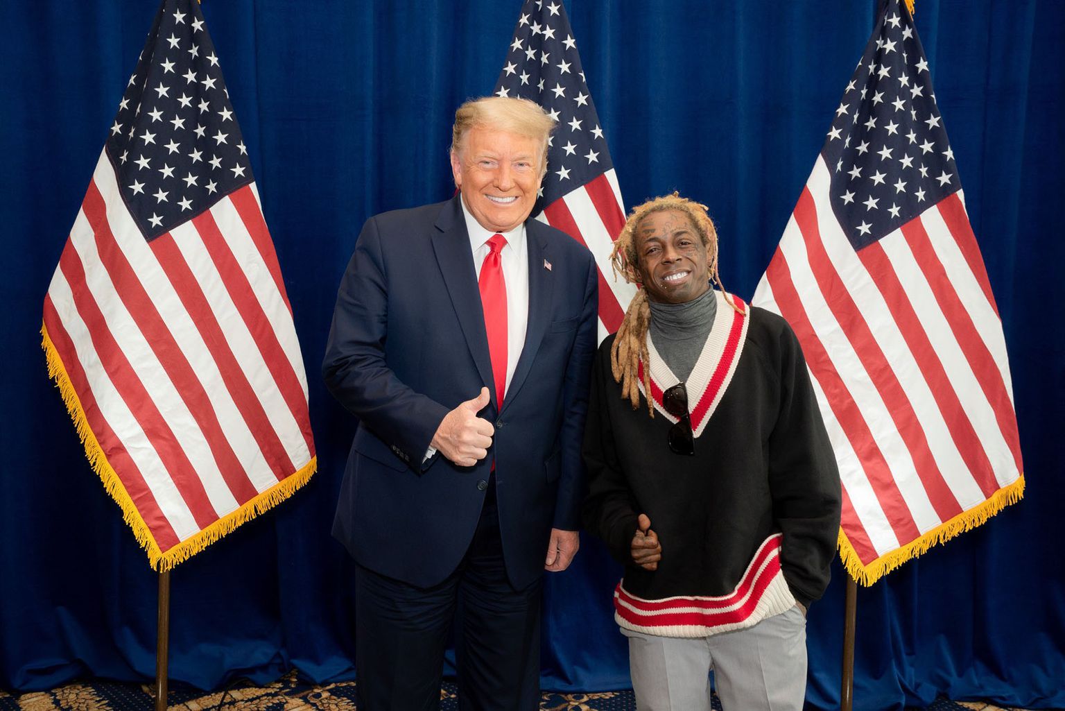 USA endine president Donald Trump ja räppar Lil Wayne 29. oktoobril 2020.