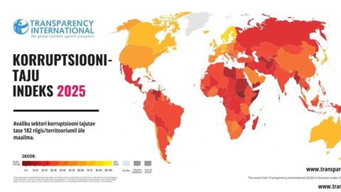 Eesti püsib korruptsioonitaju indeksis samal tasemel