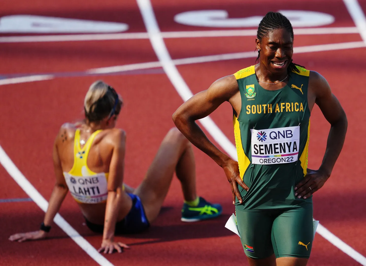 Caster Semenya naasis pika pausi järel suurvõistlusel rajale.