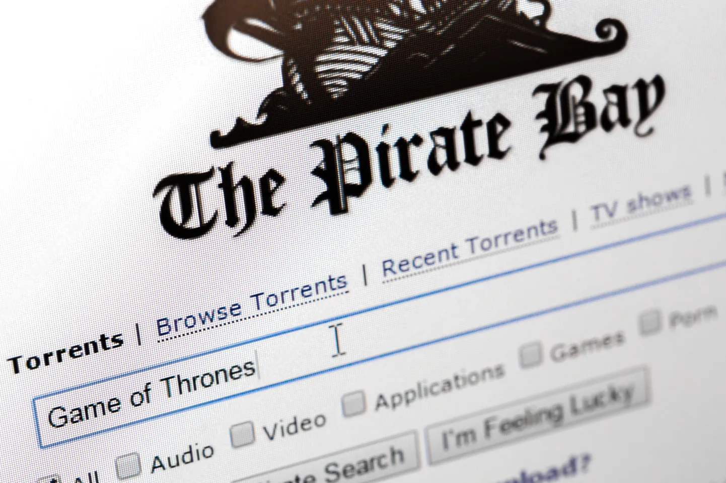Крупнейший в мире пиратский сайт The Pirate Bay ("Пиратская бухта")
