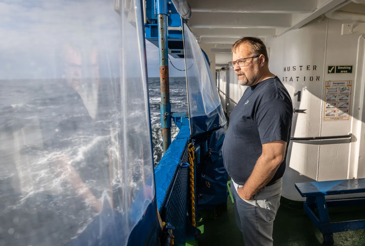 Hydrographer Peeter Ude on board of RS Sentinel.