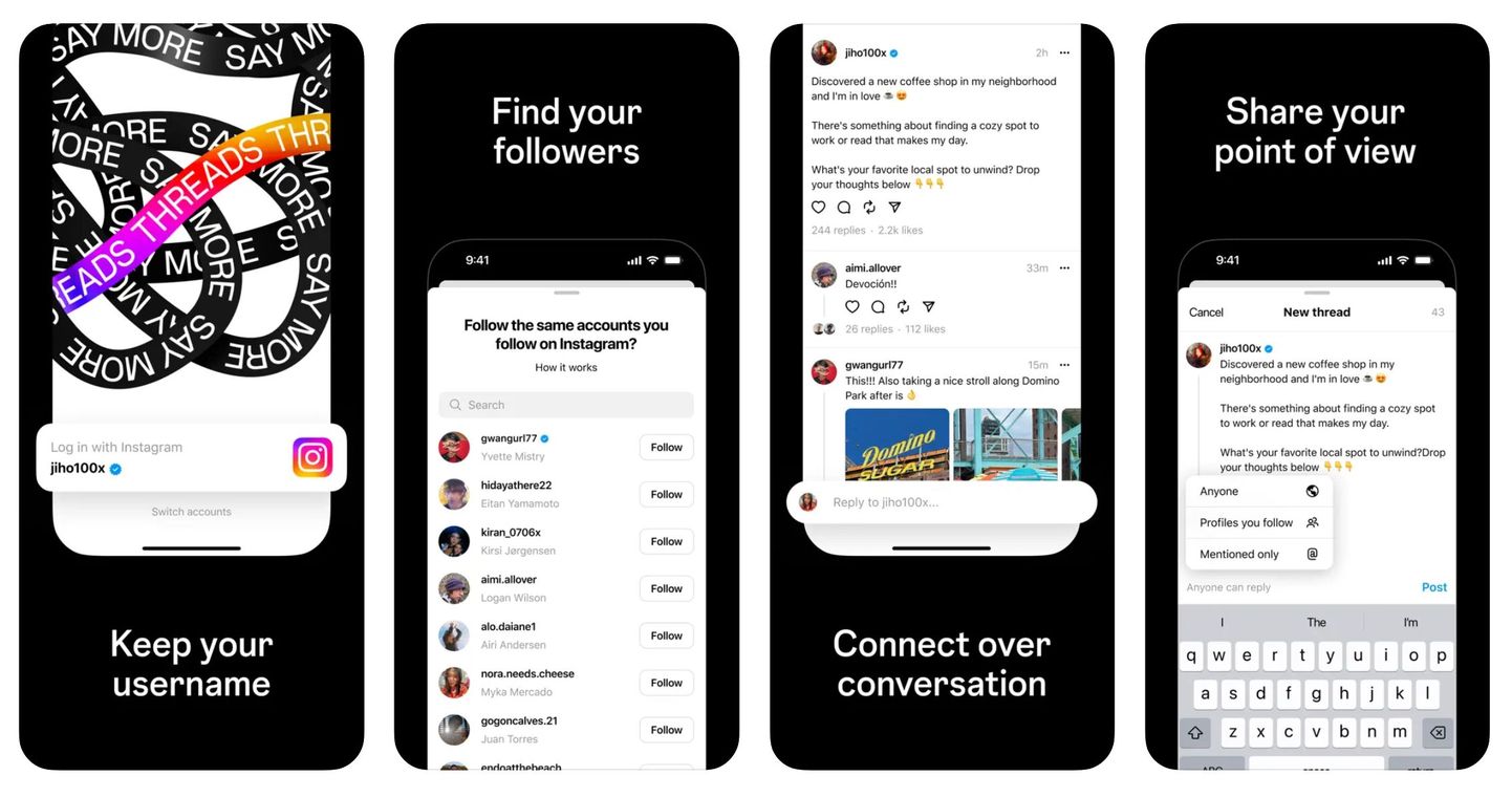 Sellised on esimesed App Store´is avaldatud ekraanipildid neljapäeval välja tulevast Twitteri konkurendist Instagram Threads