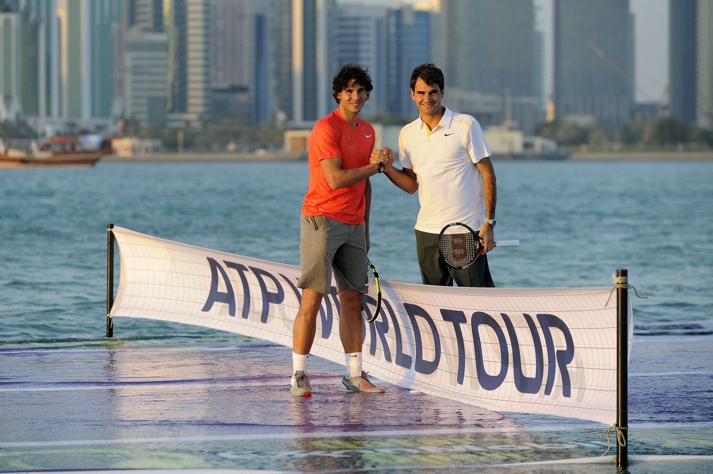 Rafael Nadal (vasakul) ja Roger Federer