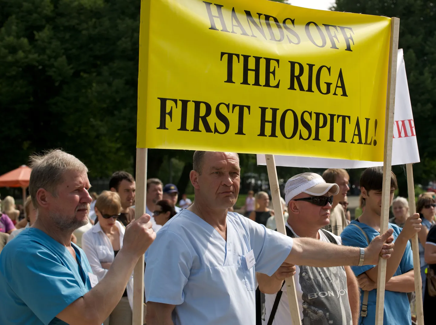 1. augustil toimus Riias meeleavaldus linna 1. haigla sulgemise vastu.