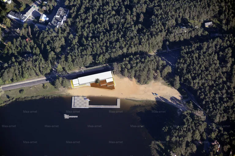 Montaažilt on näha uue rannahoone-ujula maksimaalne planeeringuga lubatud suurus Verevi rannas, see ei ole arhitektuurne lahendus.