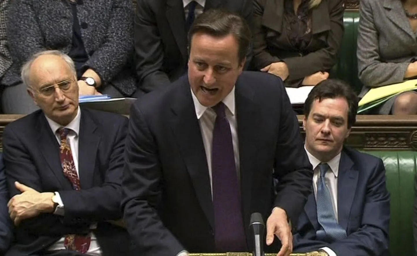 Peaminister David Cameron täna Suurbritannia parlamendi alamkojas.