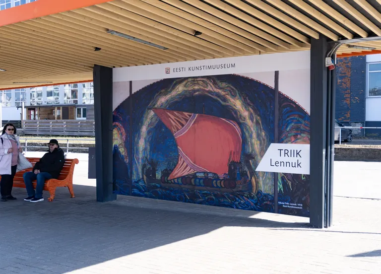 Reprod eesti kunsti klassikast Tallinna Bussijaamas