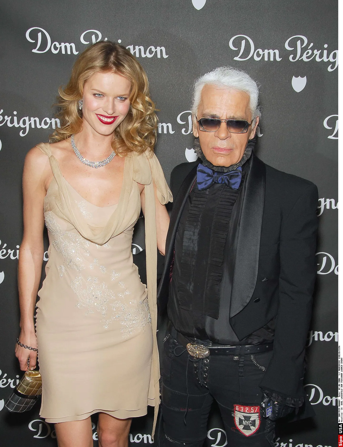 Eva Herzigova ja Karl Lagerfeld