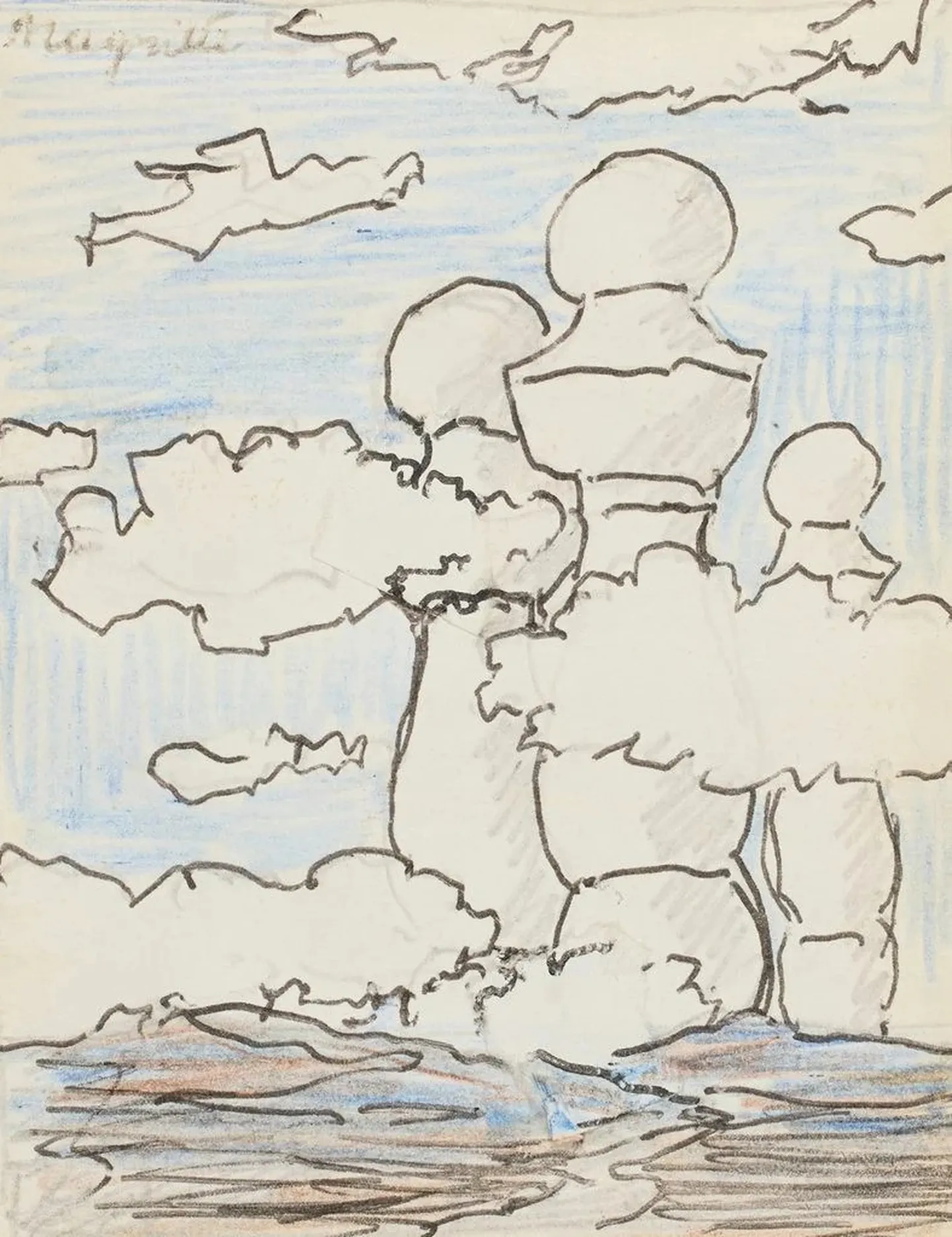 René Magritte pealkirjata töö, mis on joonistatud paberile, eeldatav müügihind on 100 000 ja 150 000 dollari vahel.