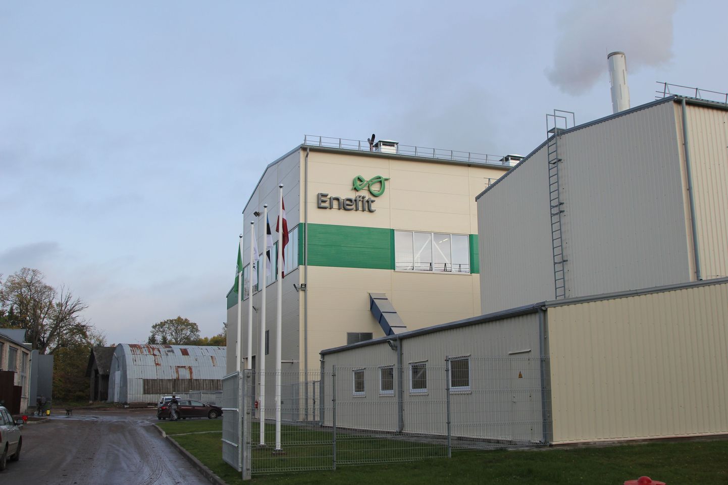 Enefit Greeni elektri ja soojuse koostootmisjaam Valka linnas Lätis.