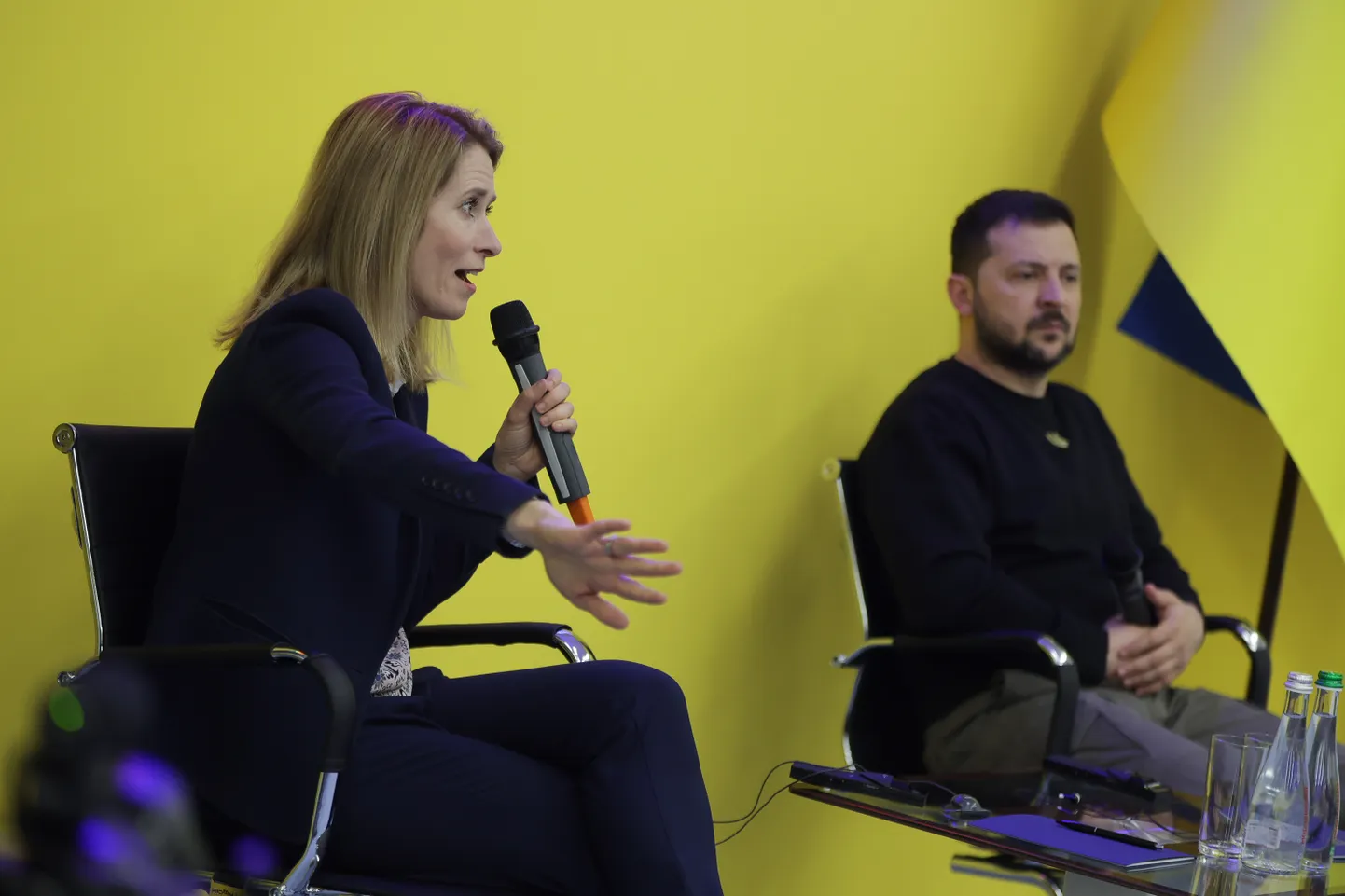 Kaja Kallas and Volodymyr Zelensky in Zhytomyr.