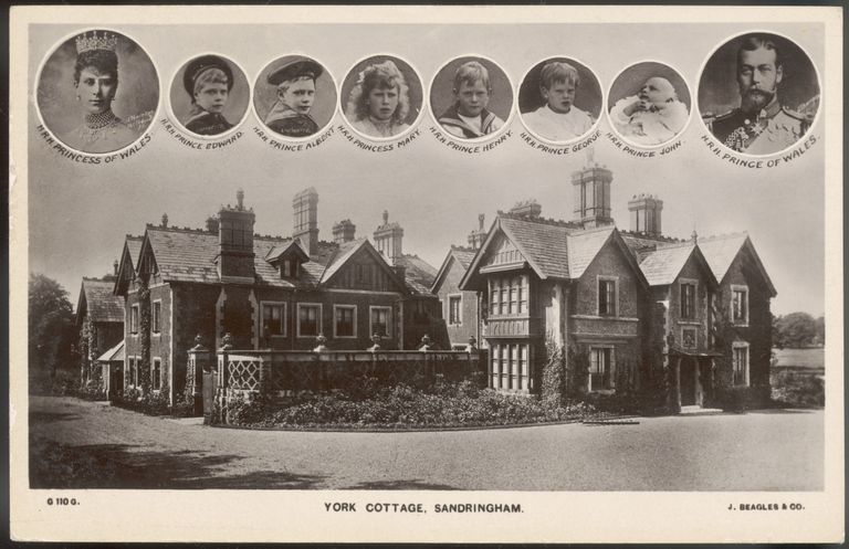 York Cottage, Walesi prints, tulevane kuningas George V, ta naine Mary ja nende kuus last