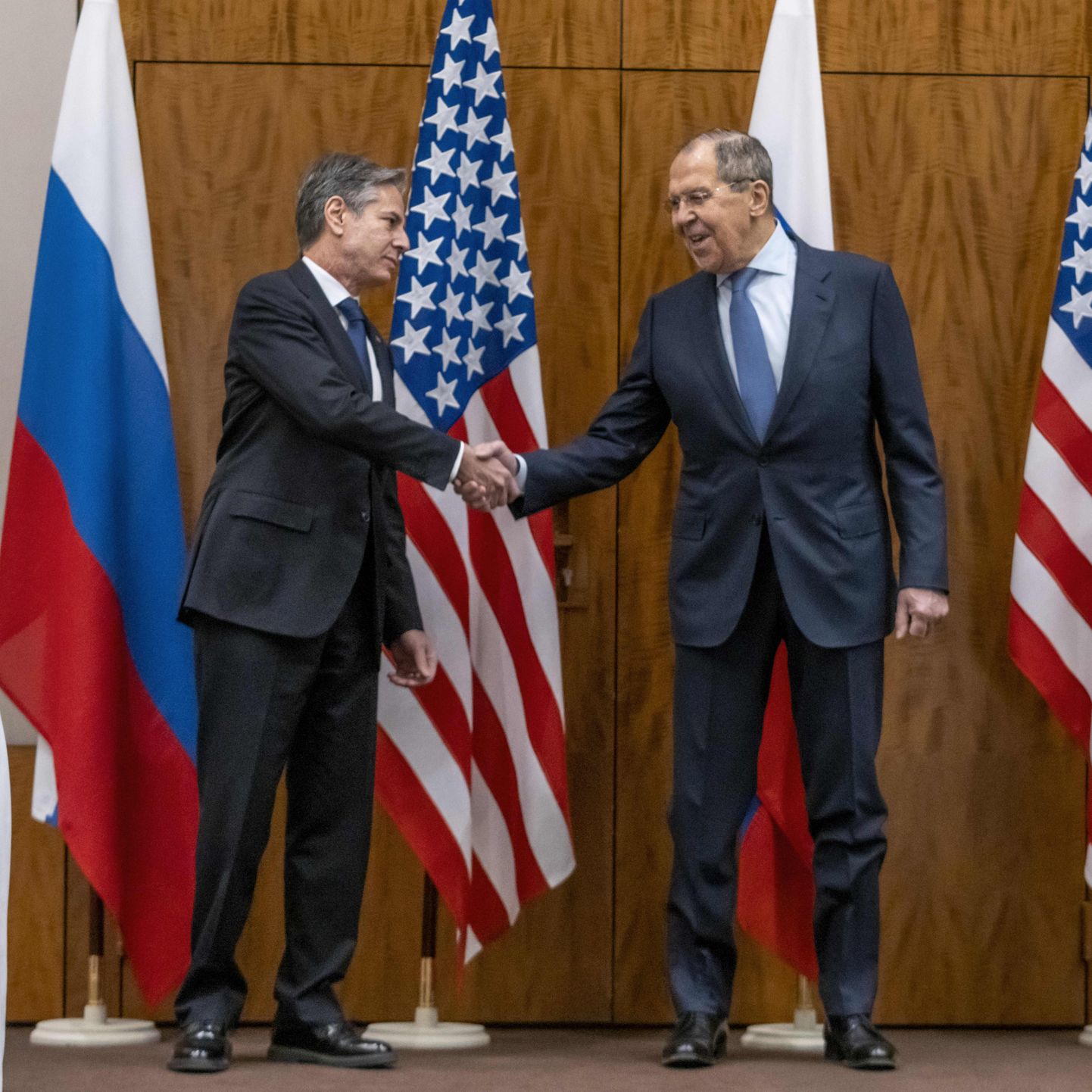 USA välisminister Antony Blinken ja tema Vene kolleeg Sergei Lavrov 21. jaanuaril Genfis.