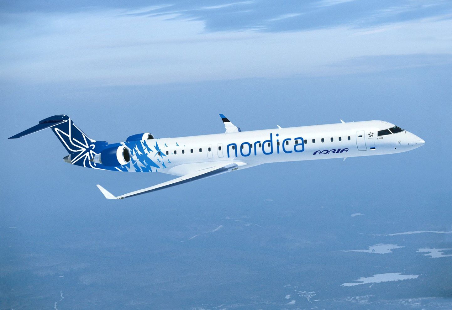 Kodumaise lennufirma Nordica lennukikujundus.
