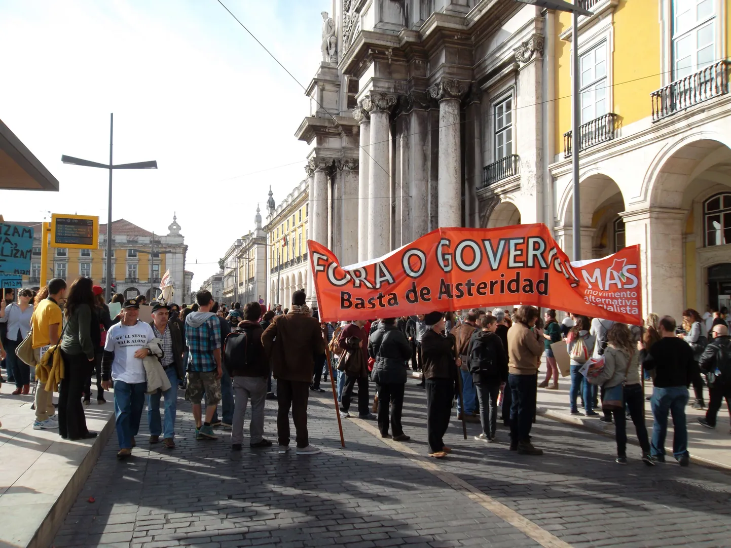 Meeleavaldajad Lissabonis.