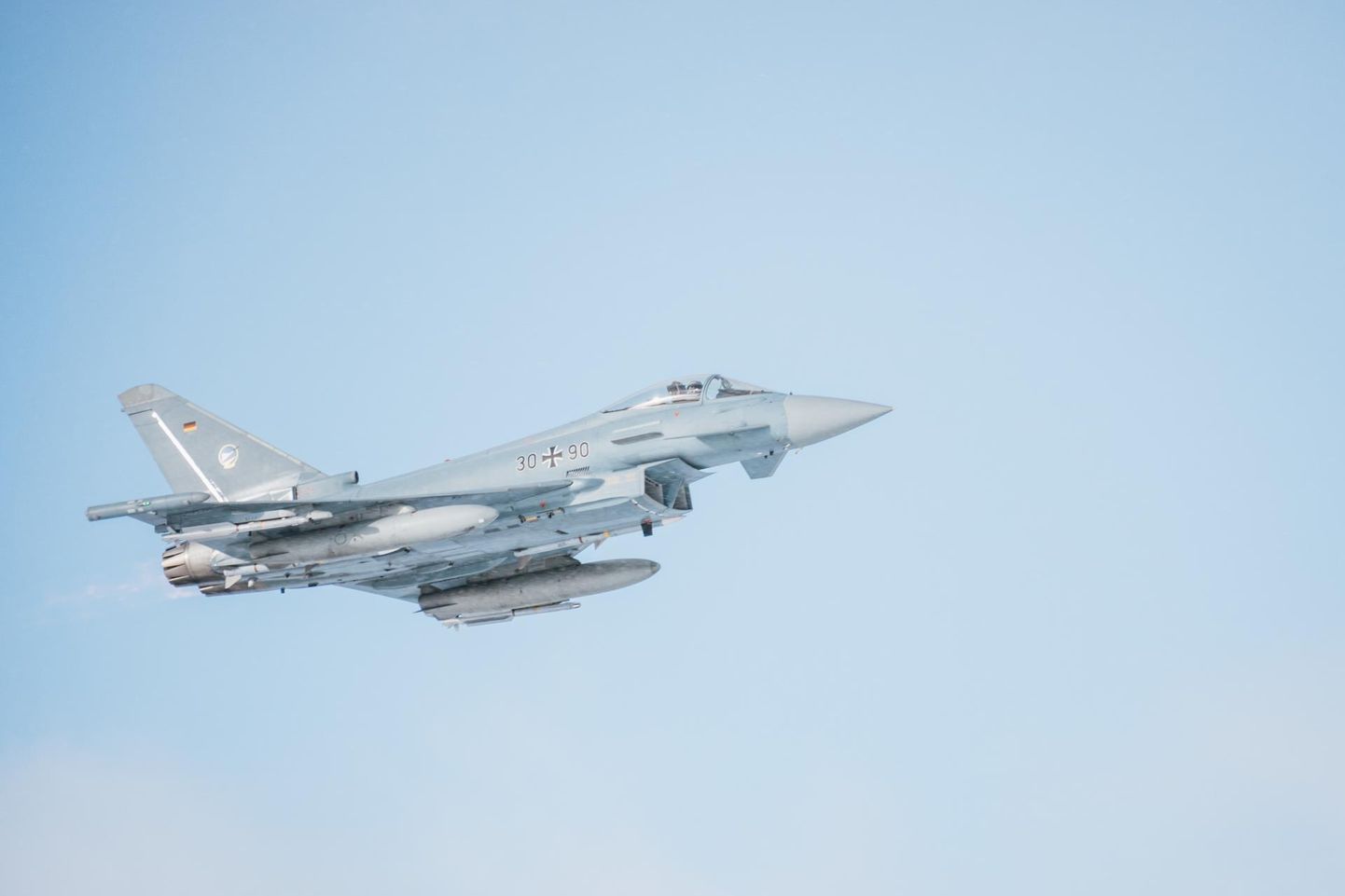 Saksa hävitaja Eurofighter Typhoon. FOTO: Kaimar Tauri Tamm/Kaitsevägi