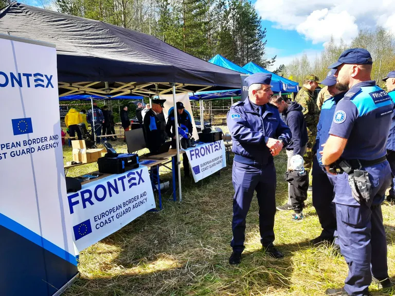 Frontexi vorm ja varustus haakis Saarde 24. kaitsepäeval külastajate pilku.