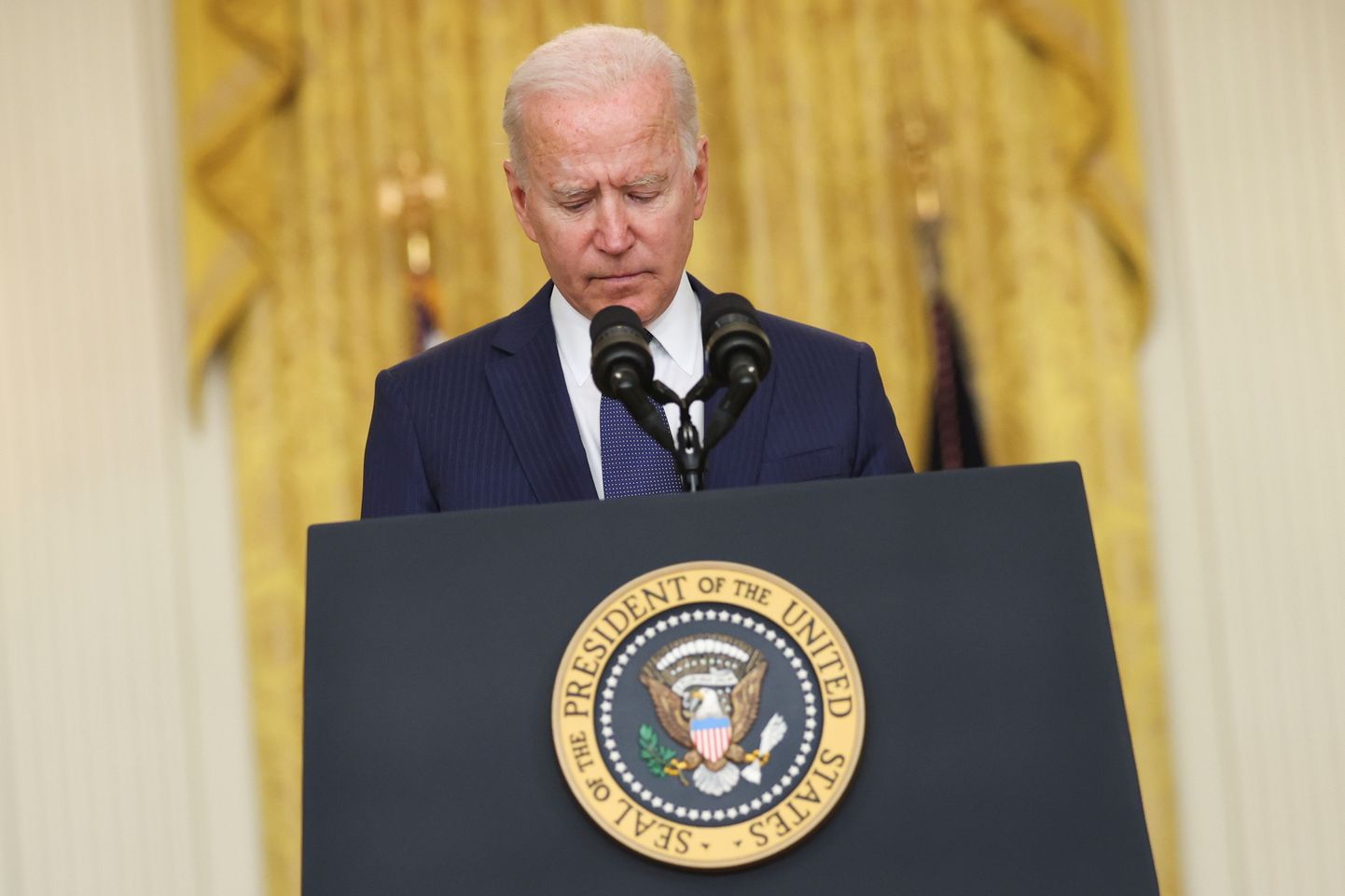 President Joe Biden neljapäevasel pressikonverentsil.