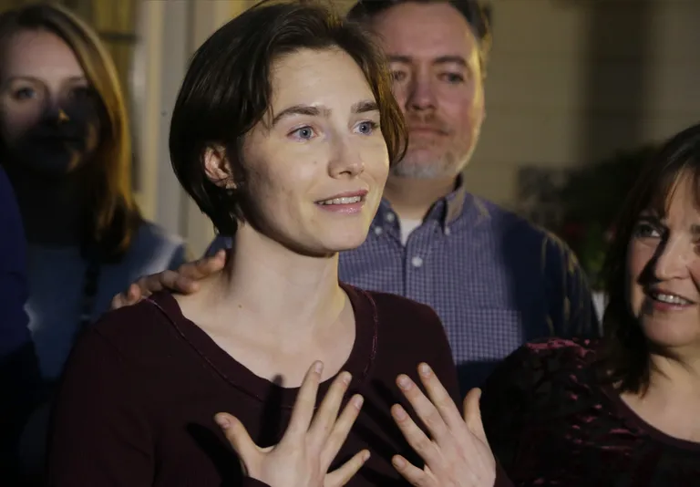 Amanda Knox pärast õigeksmõistmist 2015. aastal