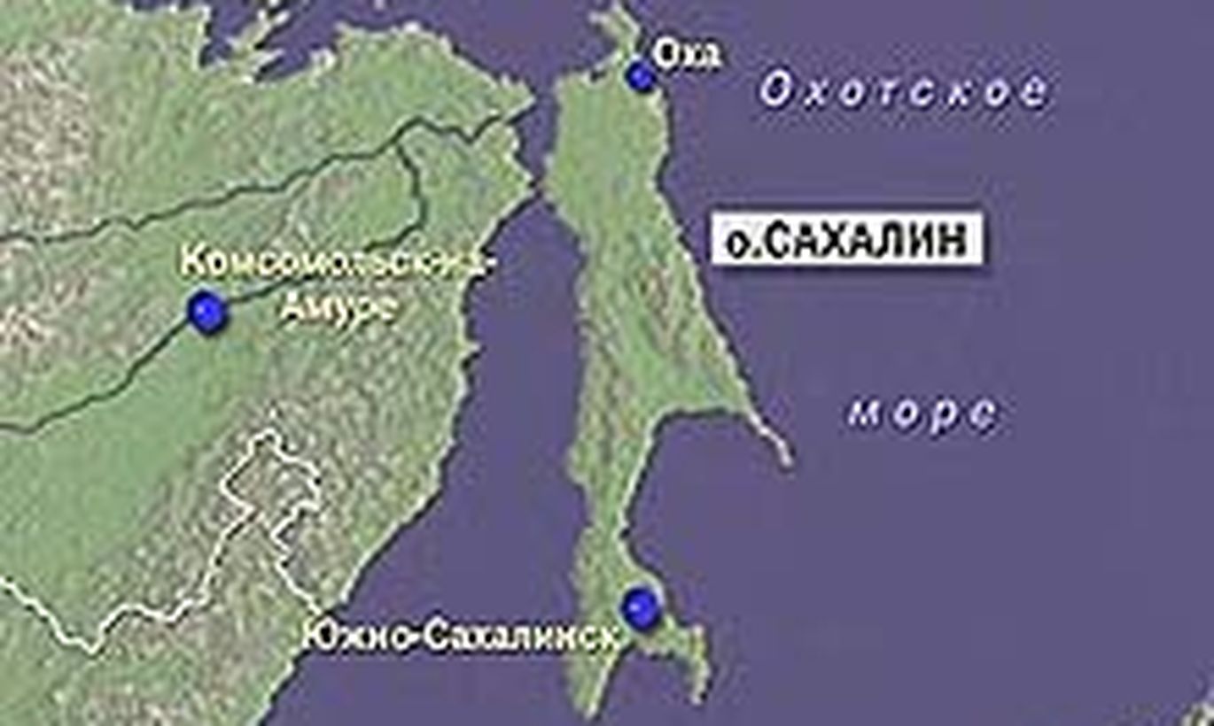 Южно-Сахалинск Оха карта
