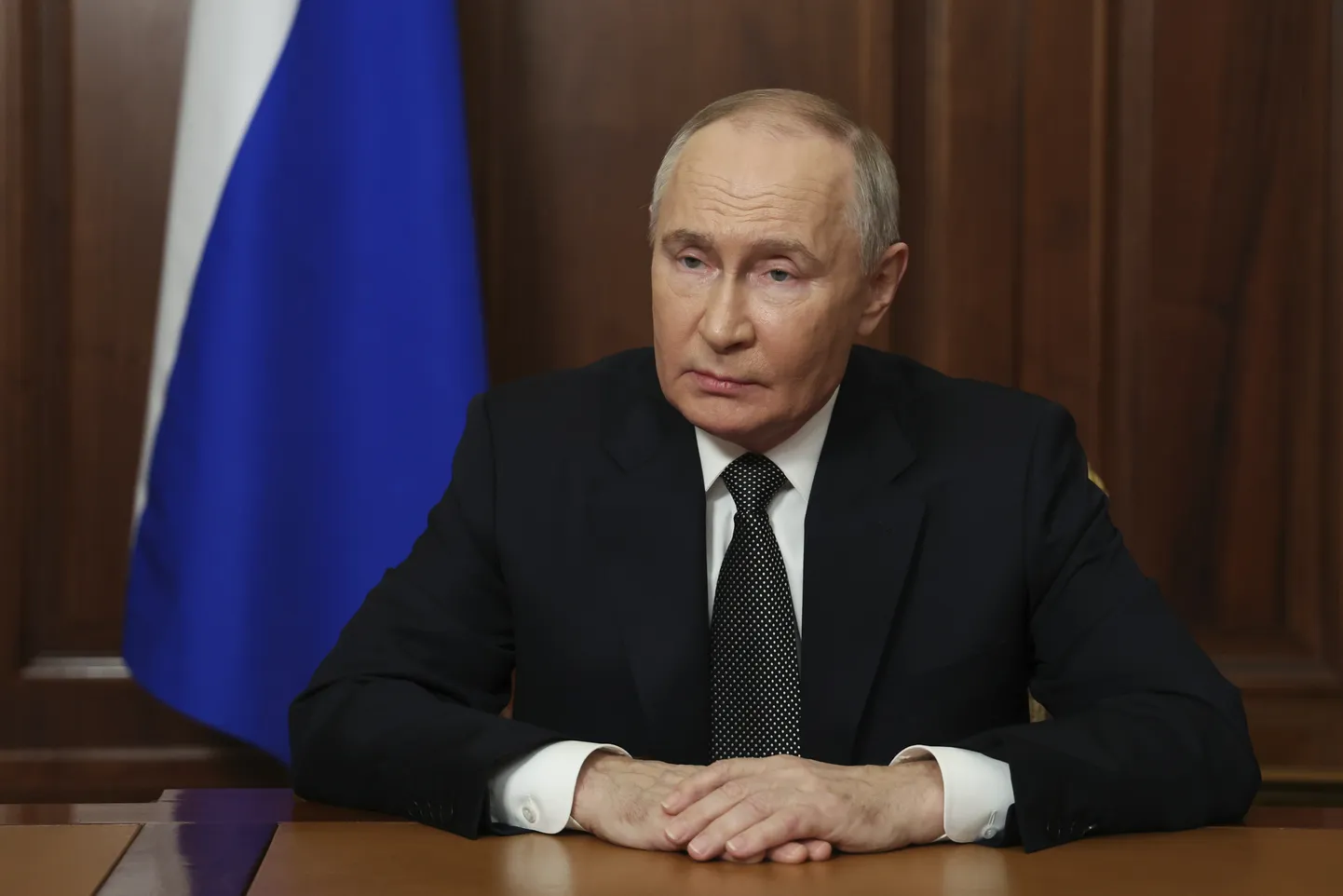 Venemaa president Vladimir Putin salvestab täna õhtul eetrisse läinud telepöördumist.