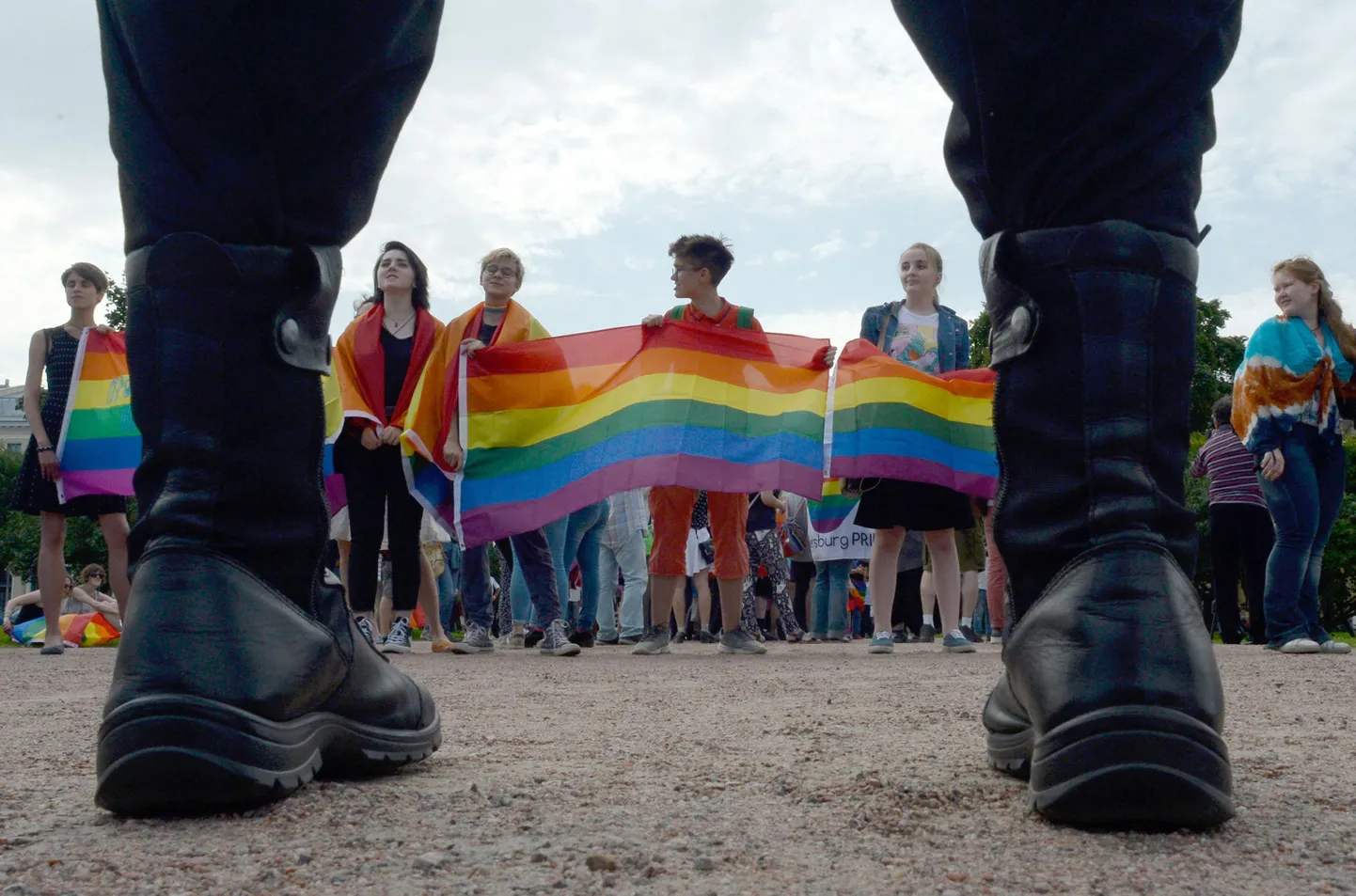 Meeleavaldus seksuaalvähemuste õiguste kaitseks Peterburis 2017. aastal.
