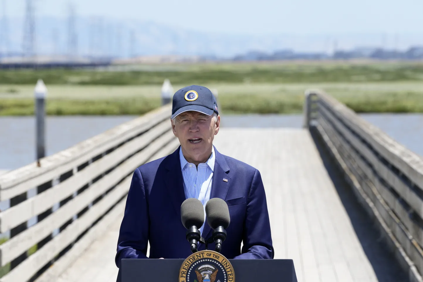 President Joe Biden Palo Altos kõnelemas.