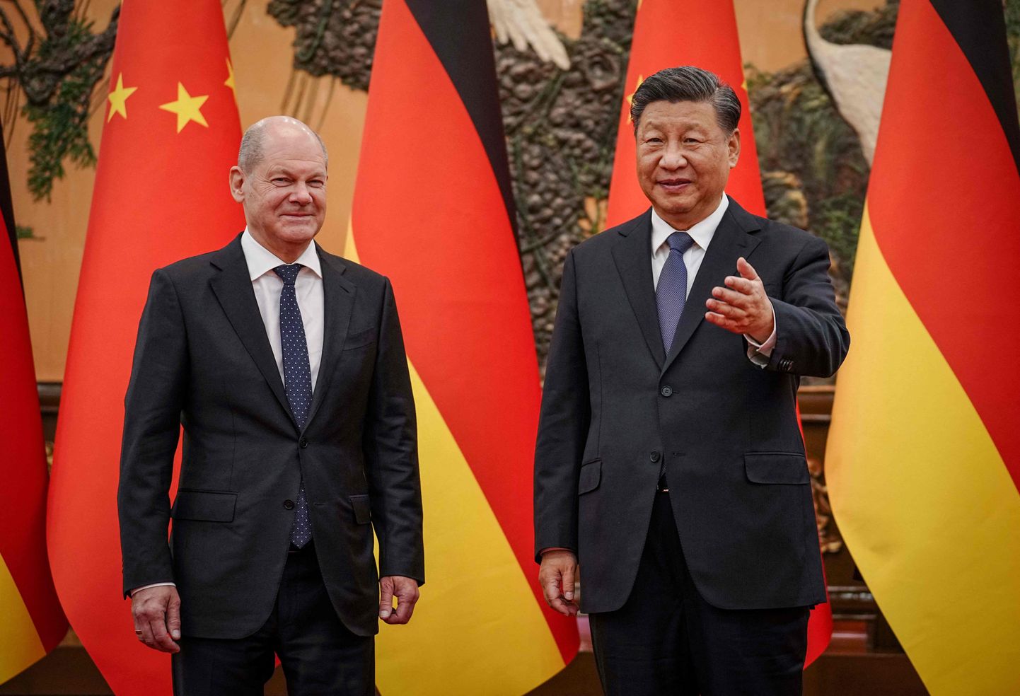 Saksamaa kantsler Olaf Scholz koos Hiina presidendi Xi Jinpingiga.